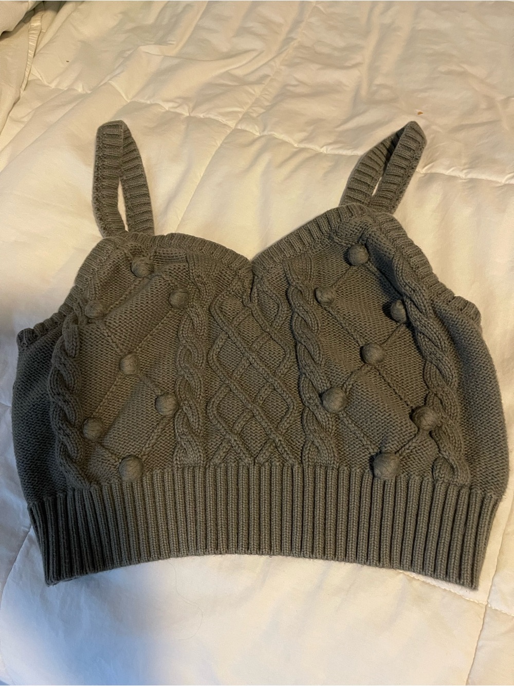 Forever 21 Olive Green Knit Crop Top